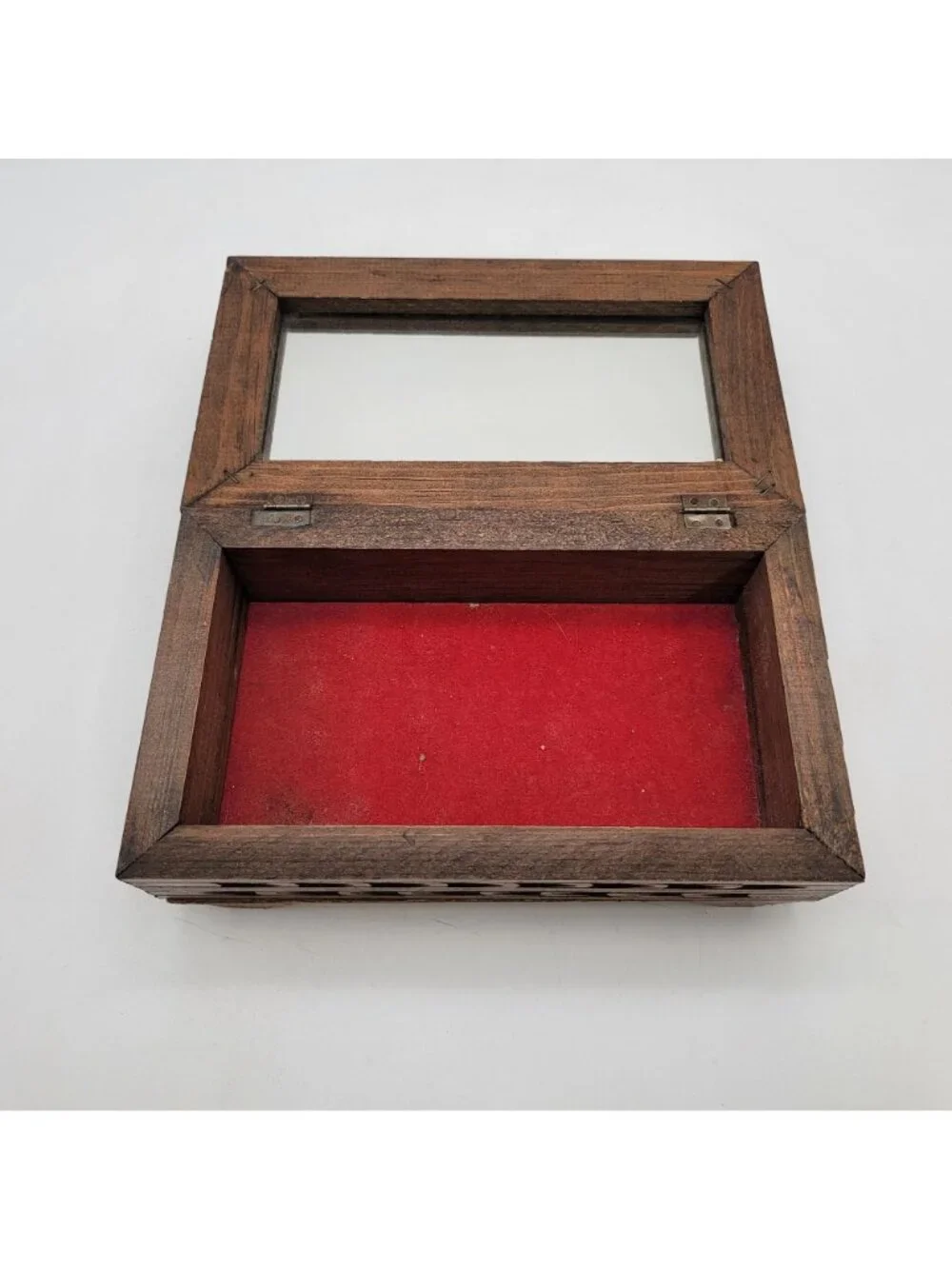 Vintage Italian Tile Inlay Wooden Jewelry Box